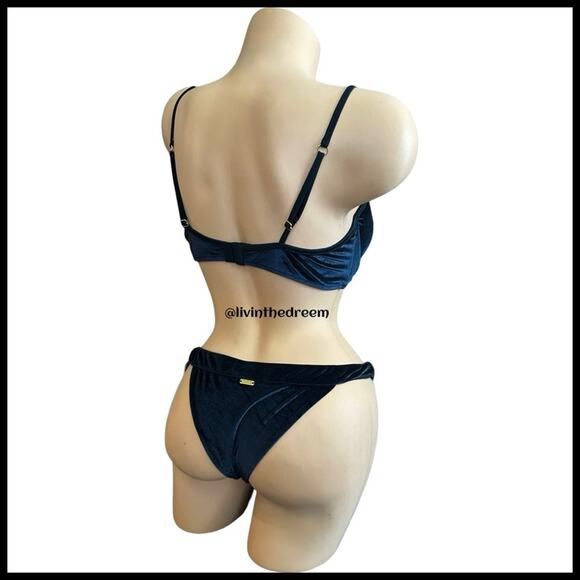 Dylan Velvet Underwire Bikini Top and London Skimpy Bikini Bottoms XL/L $240 - Picture 9 of 15